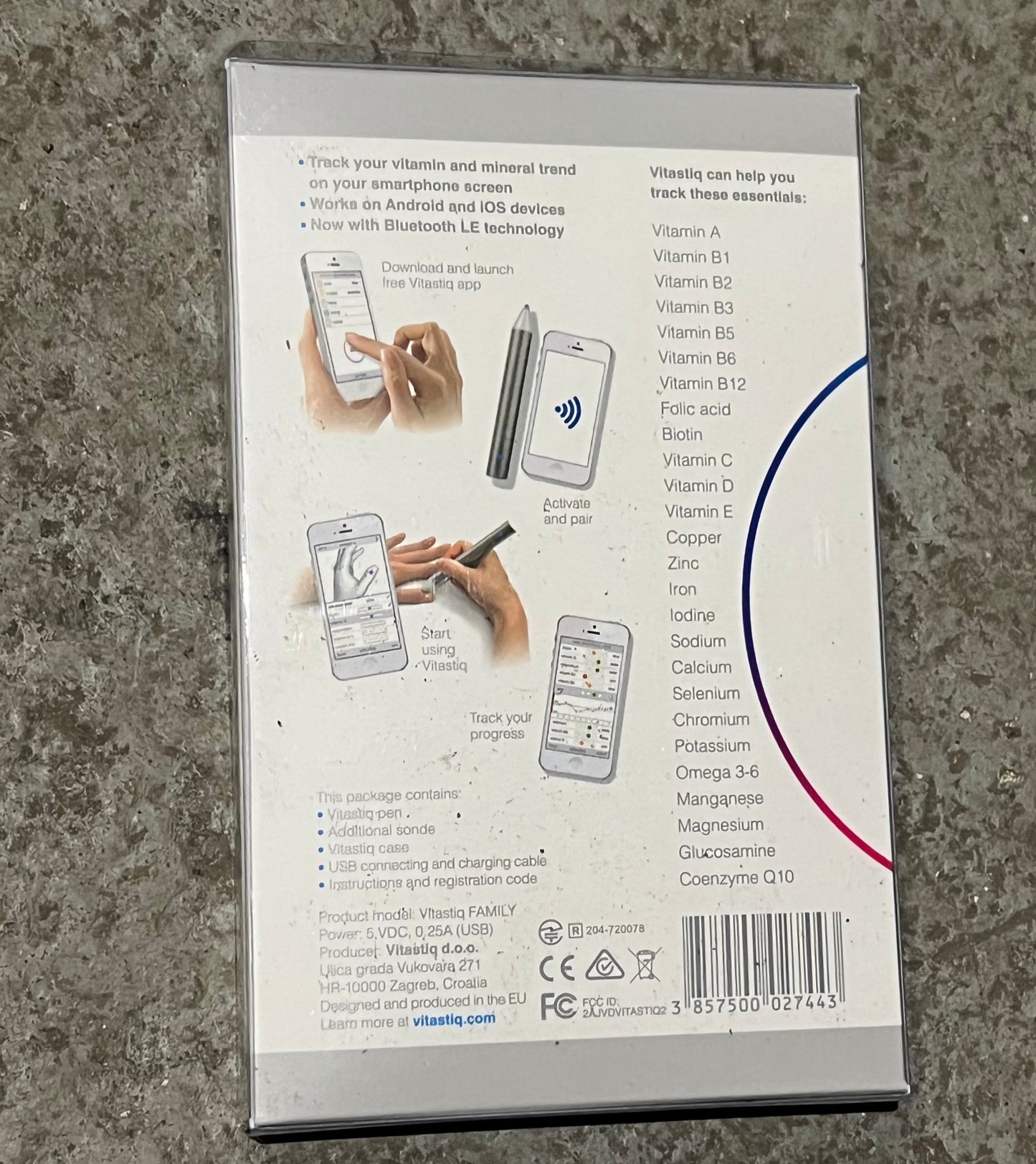 Vitastiq Family Vitamin Tracker - Track Vitamin C, Iron, Magnesium & More
