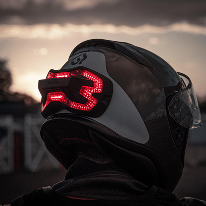 Brake Free Wireless Motorcycle Helmet Brake Light Black
