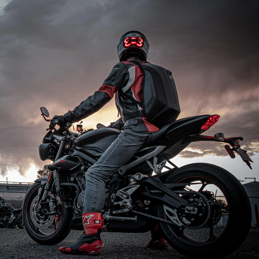 Brake Free Wireless Motorcycle Helmet Brake Light Black
